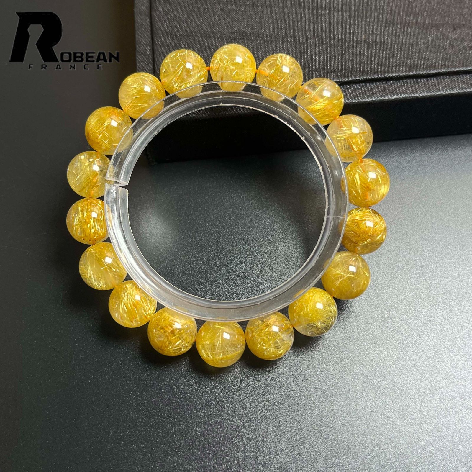 EU製 定価30万円 ROBEAN ! 満針ルチルクォーツ ブレスレット パワーストーン 天然石 金運 お守り プレゼント 10 9 11 3 mm