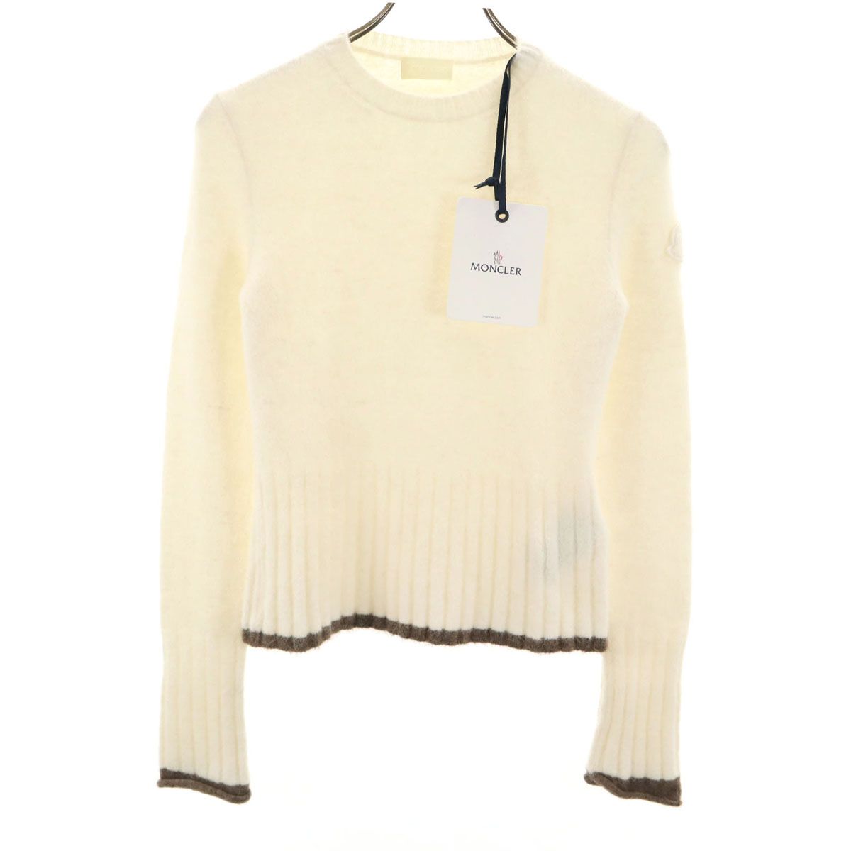 MONCLER モンクレール 長袖 セーター XS アイボリー ニット き レディース 古着