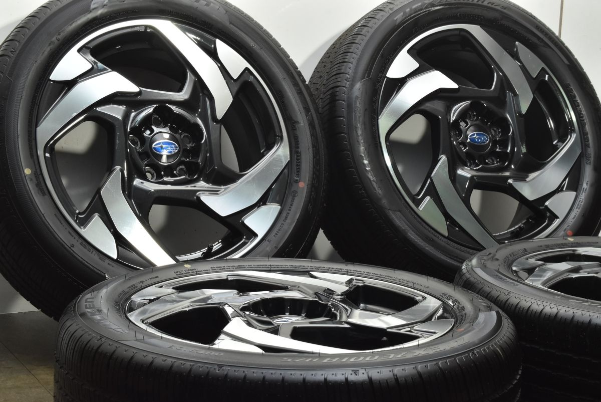 製 新車外し バリ溝 スバル クロストレック Premium S HEV EX 18 in 7 J 55 PCD 114 3 ファルケン 225 R