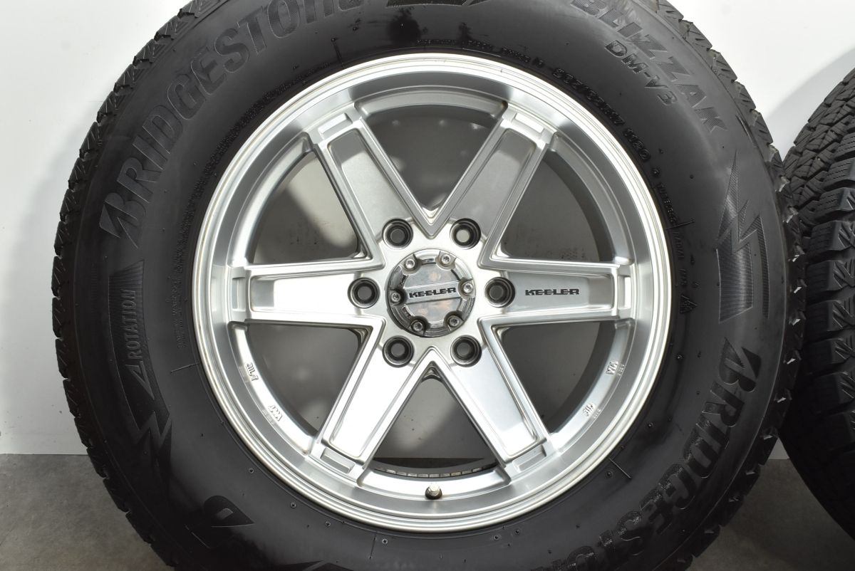  バリ溝 KEELER キーラー 17 in 8 J 25 PCD 139 7 ブリヂストン ブリザック DM V 3 265 65 R ランドクルーザープラド ハイラックス サーフ 17インチ タイヤ ホイールセット