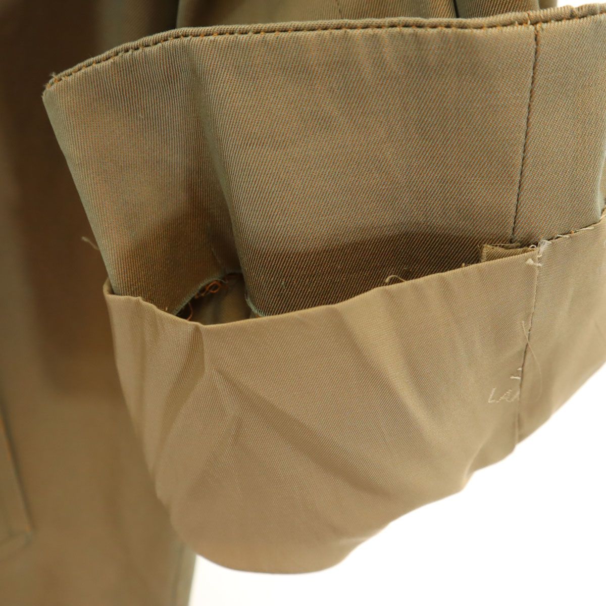 LANVIN ランバン 80s ヴィンテージ ステン コート R48 45 ベージュ メンズ 古着 KANDAIZUMI_COM