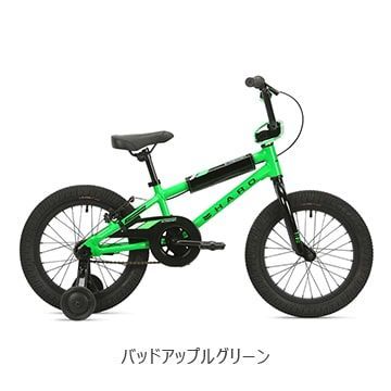 車 幼児車 ハロー HARO シュレッダー16 キッズバイク SHREDDER 16 バッドアップルグリーン 補助輪付 00638194