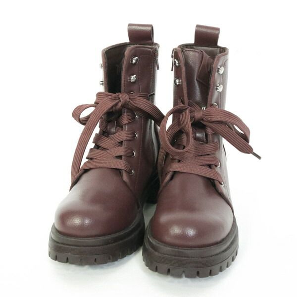 75 OFF マレーラ MARELLA 靴 37 ES 354 23.5 cm ブラウン レディース ブーツ レースアップブーツ サイドジップ 厚底