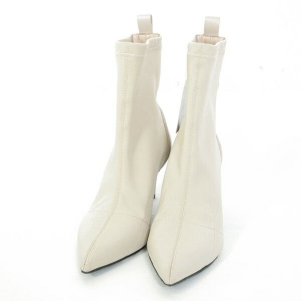 80 OFF マレーラ MARELLA 靴 37 ES 356 23.5 cm ベージュ レディース ブーツ ショートブーツ ピンヒール ポインテッドトゥ