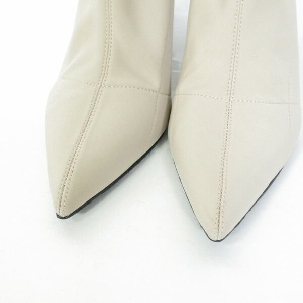  80 OFF マレーラ MARELLA 靴 37 ES 356 23.5 cm ベージュ レディース ブーツ ショートブーツ ピンヒール ポインテッドトゥ その他 靴