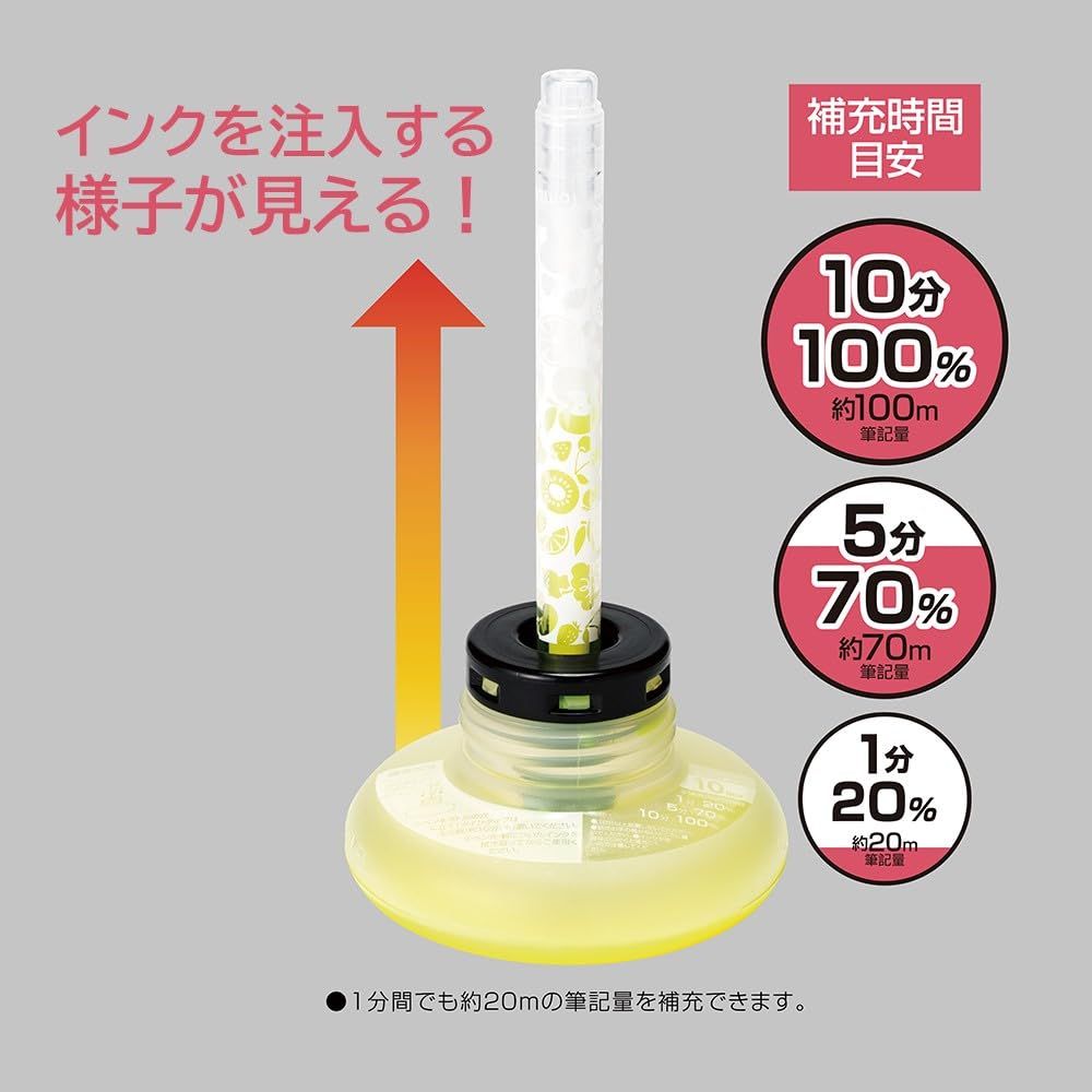 トンボ鉛筆 蛍光ペン 補充インク 蛍コートチャージャー 黄 桃 空色 ＆ からペン 3本 セット GCA 333 APAZ