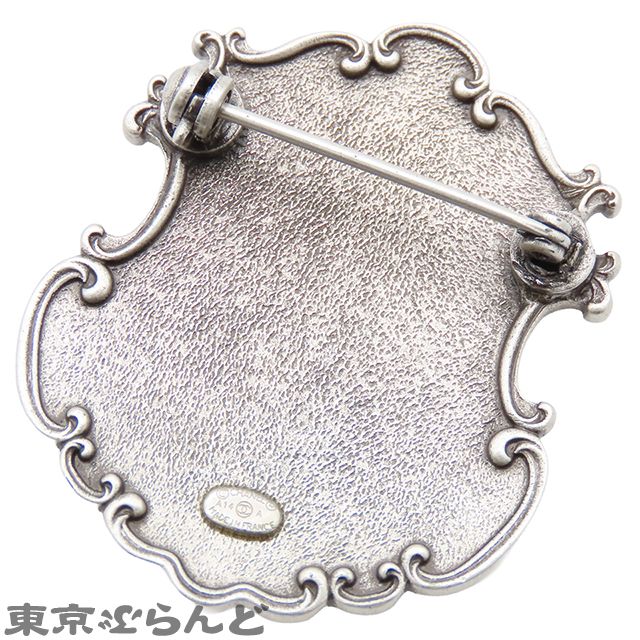 シャネル CHANEL ピンブローチ シルバー メタル エンブレム コスチュームジュエリー A14A ブローチ レディース 001014088