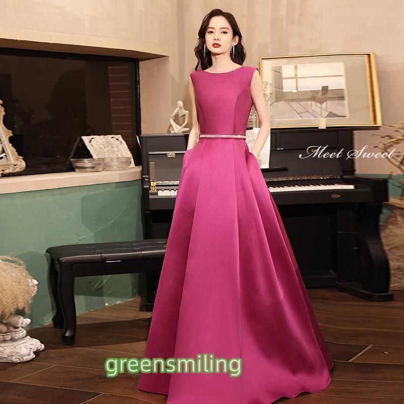 ローズピンク パーティードレス