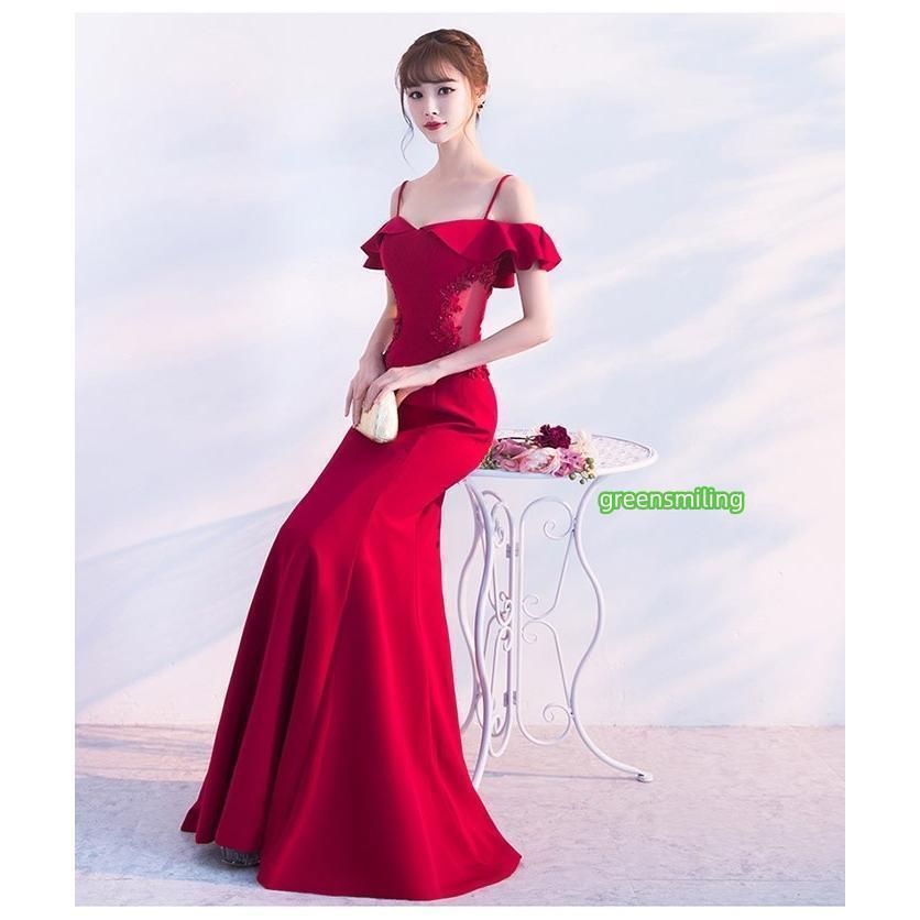 ロングドレス ホルターネック