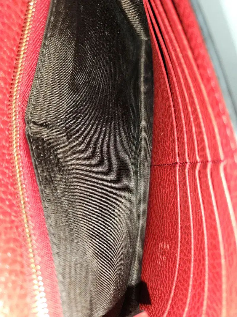 グッチ インターロッキング WOC ミニ チェーン レッド クロスバック 466506 DECORATOM_COM_BR