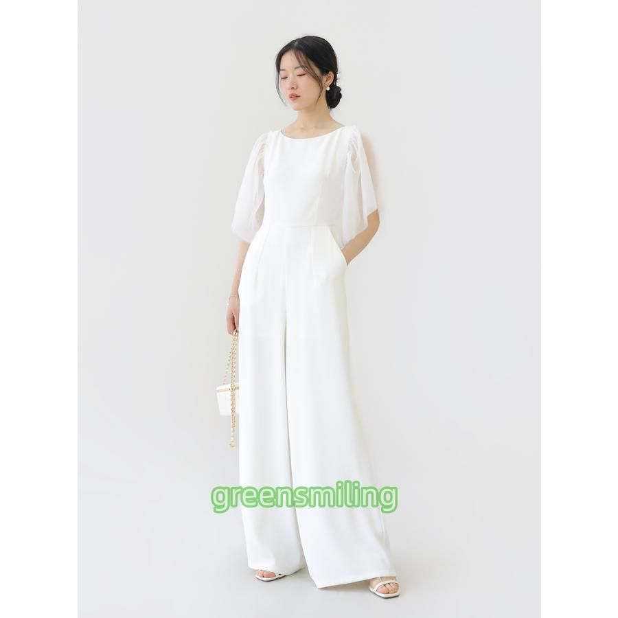 ウェディングドレス ウエディングドレス 二次会 結婚式 前撮り ブライダル ロングドレス 花嫁 パンツドレス ワイドパンツ