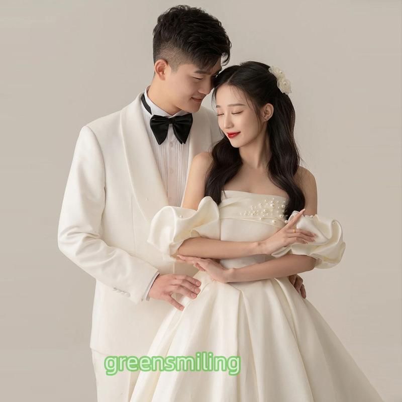 ウェディングドレス ウエディングドレス ロングドレス 二次会 結婚式 前撮り ブライダル 花嫁 オフショルダー パフスリーブ