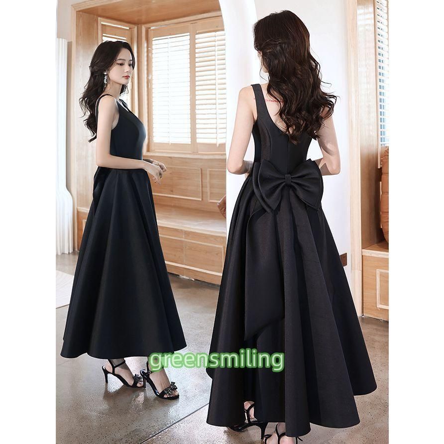 ドレス マキシドレス パーティードレス ブラック ノースリーブ 黒 ウェディングドレス ウエディングドレス 結婚式 二次会 花嫁