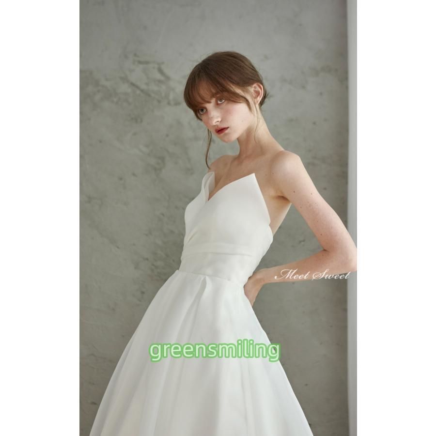 ウェディングドレス ウエディングドレス 二次会 結婚式 前撮り ブライダル ロングドレス 花嫁 スレンダードレス Aラインドレス