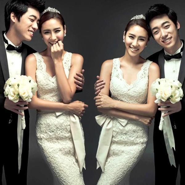 マーメイドドレス 二次会 ロングドレス 結婚式 ウェディングドレス マーメイドライン 安い ウエディングドレス サッシュリボン 花嫁 MAAHADDERANG_COM