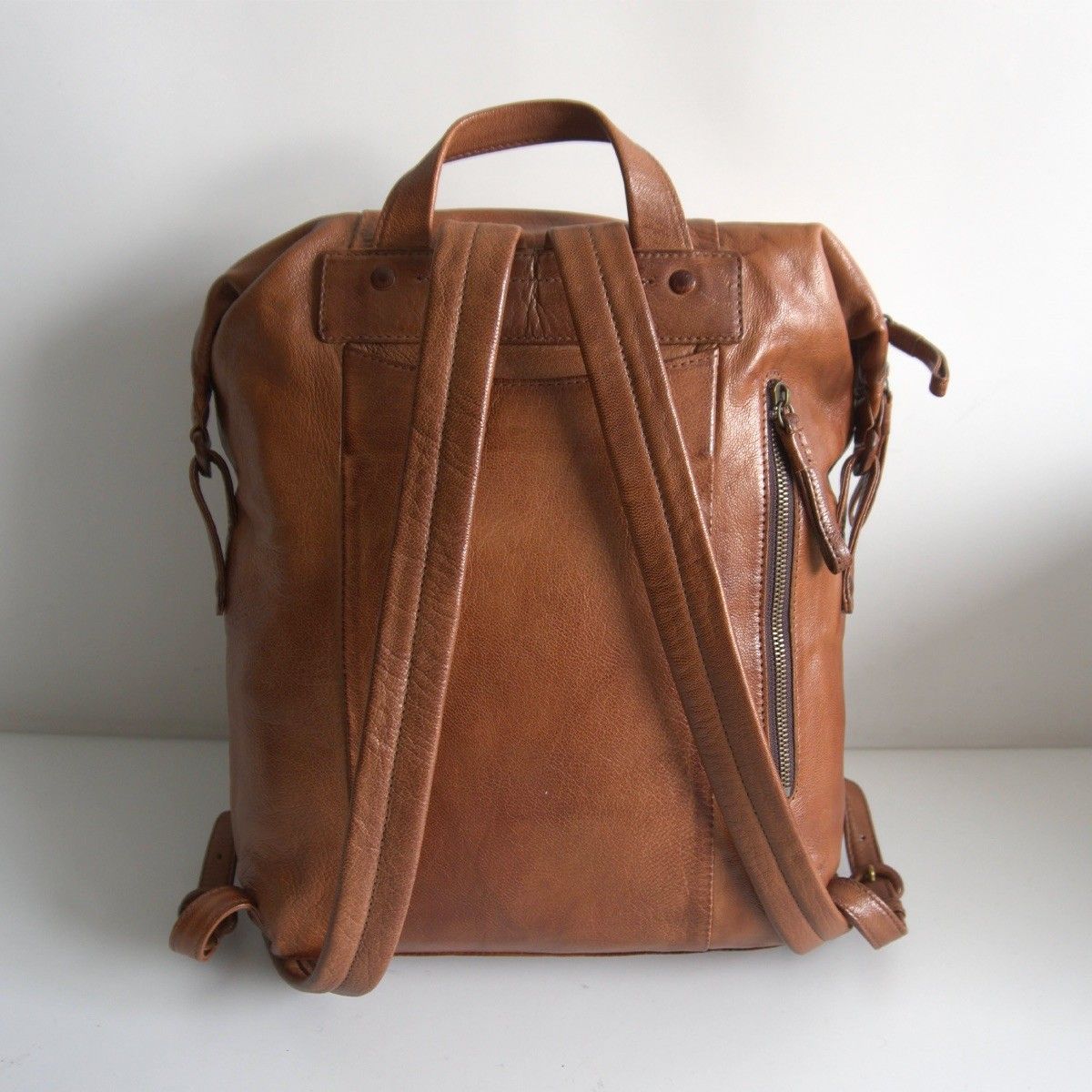 廃盤 genten ゴートヌメ オールレザー リュック 焦がし加工 廃盤