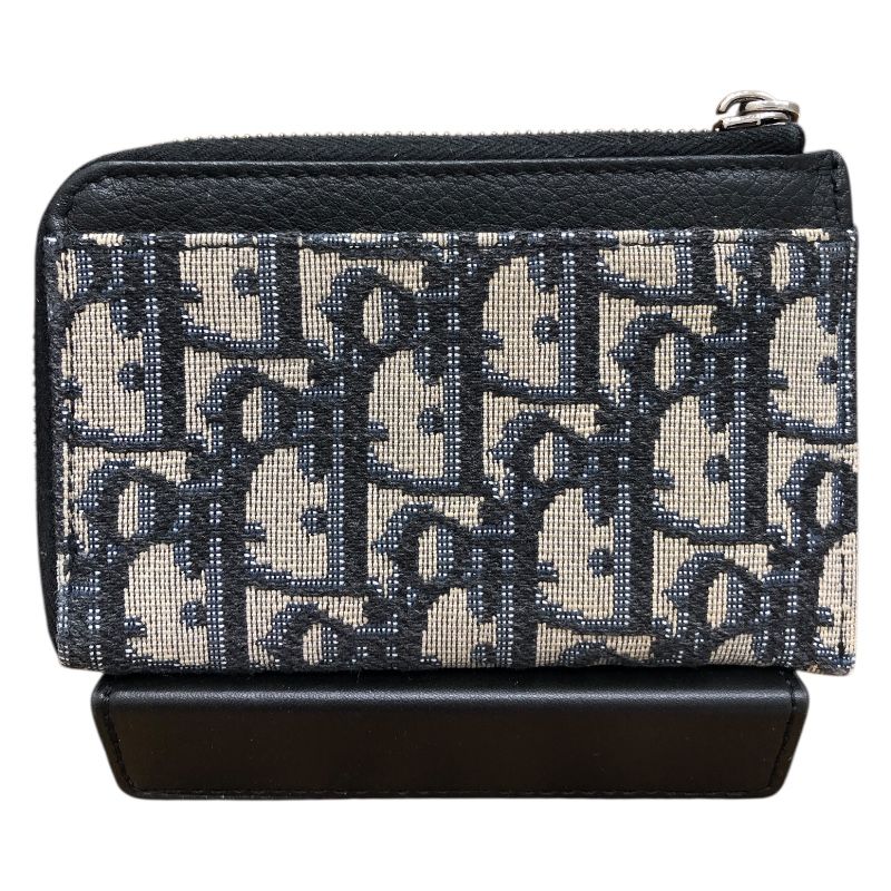 ディオールオム DIOR HOMME オブリーク コインケース ネイビー オブリークジャガード レディース コインケース