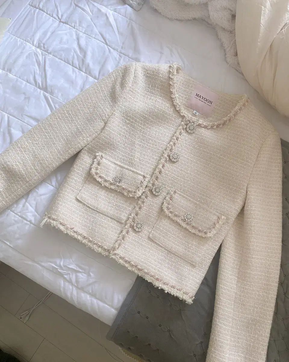 2025新作！ MAYOON ツイード セットアップ ピンクアイボリー set が