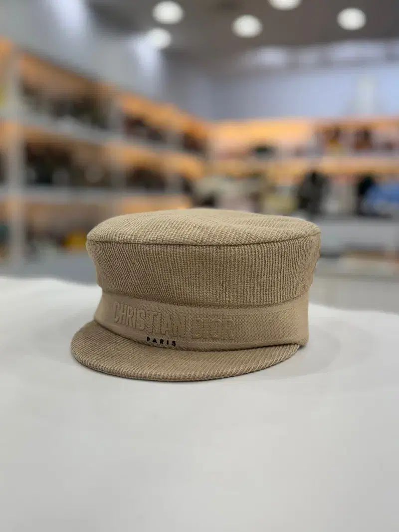 ディオール コットン 刺繍 ベースボール キャップ 帽子 ベージュ