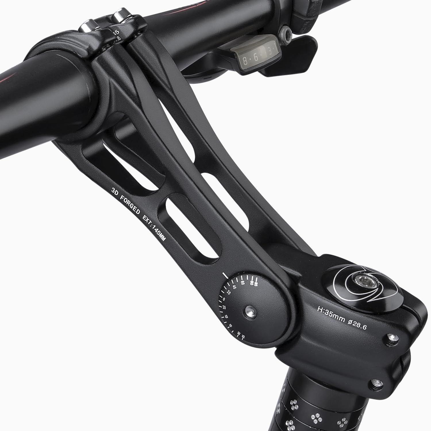 迅速発送】CXWXC ステム 140度角度調整 クランプ径/ 31.8mm ハンドル