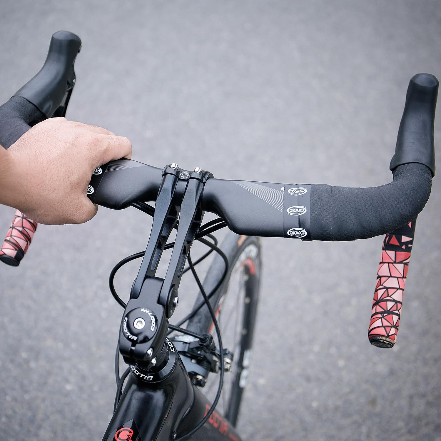 迅速発送】CXWXC ステム 140度角度調整 クランプ径/ 31.8mm ハンドル