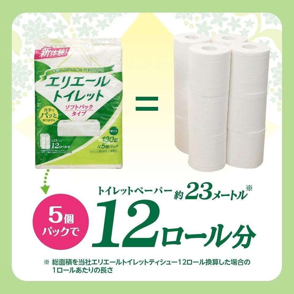  ふっくら柔らか トイレットペーパー ダブル ソフトパック 650組 130組 木材パルプ 詰まりにくい 家庭用 業務用 トイレットペーパー トイレ用品
