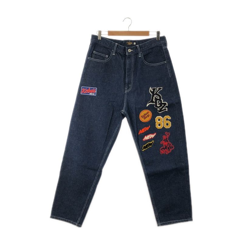 デニム ワッペン パンツ DENIM WEAR - PANTS デニムパンツ KEBOZ BLUE 