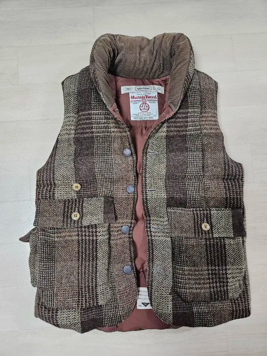 153-009 LODGE PUFFER VEST スペクテイター ツイード ベスト