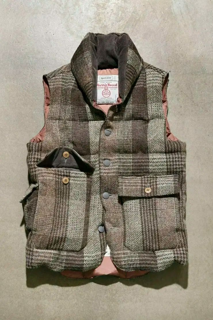 153-009 LODGE PUFFER VEST スペクテイター ツイード ベスト