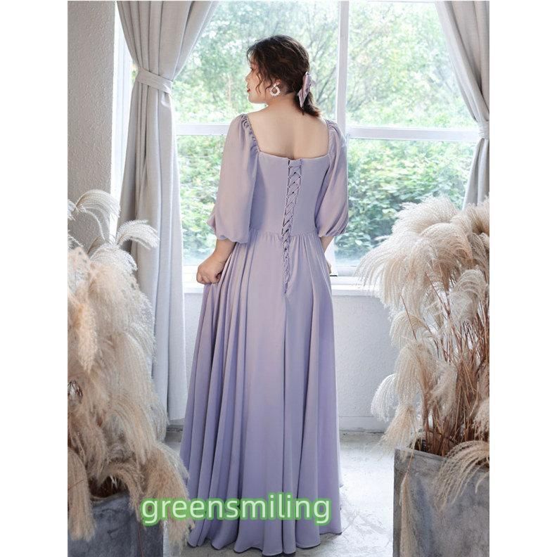 パーティードレス 大きいサイズ ピアノ 発表会 ロングドレス 演奏会 結婚式 ワンピース ドレス オフショルダー ぽわん袖