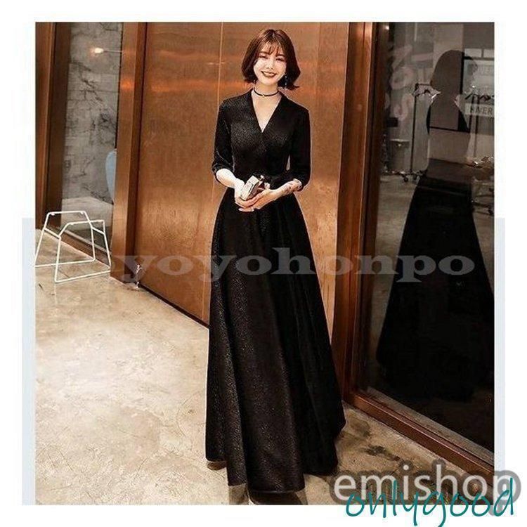 パーティードレス 結婚式 ワンピース 大きいサイズ 袖あり ロングワンピース 膝丈 お呼ばれ ドレス服装服女性 二次会 親族 20代 30代