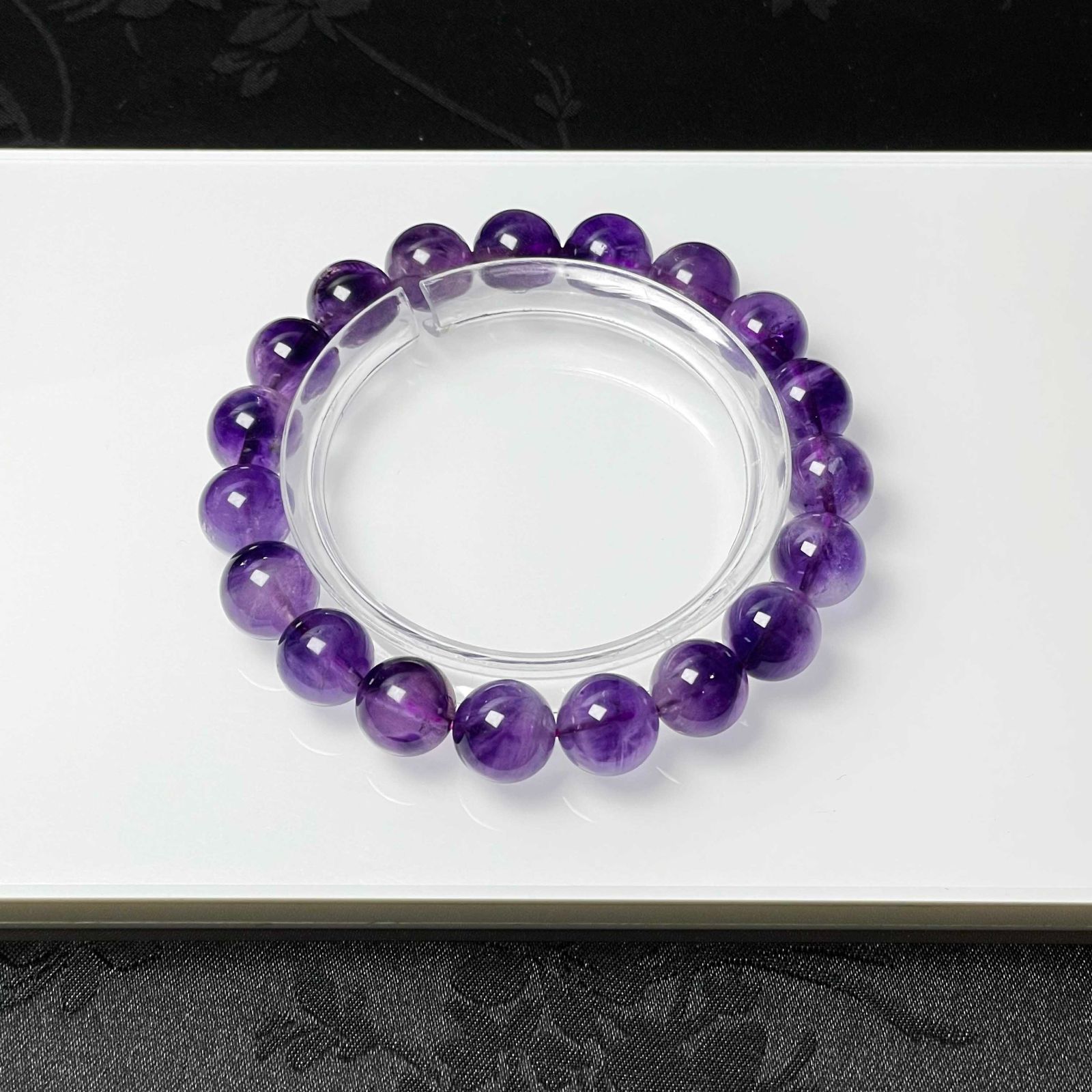 上級 EU製 パープルスーパーセブン パワーストーン ブレスレット 天然石 お守り ギフト プレゼント 10.2-10.7mm ZB9612
