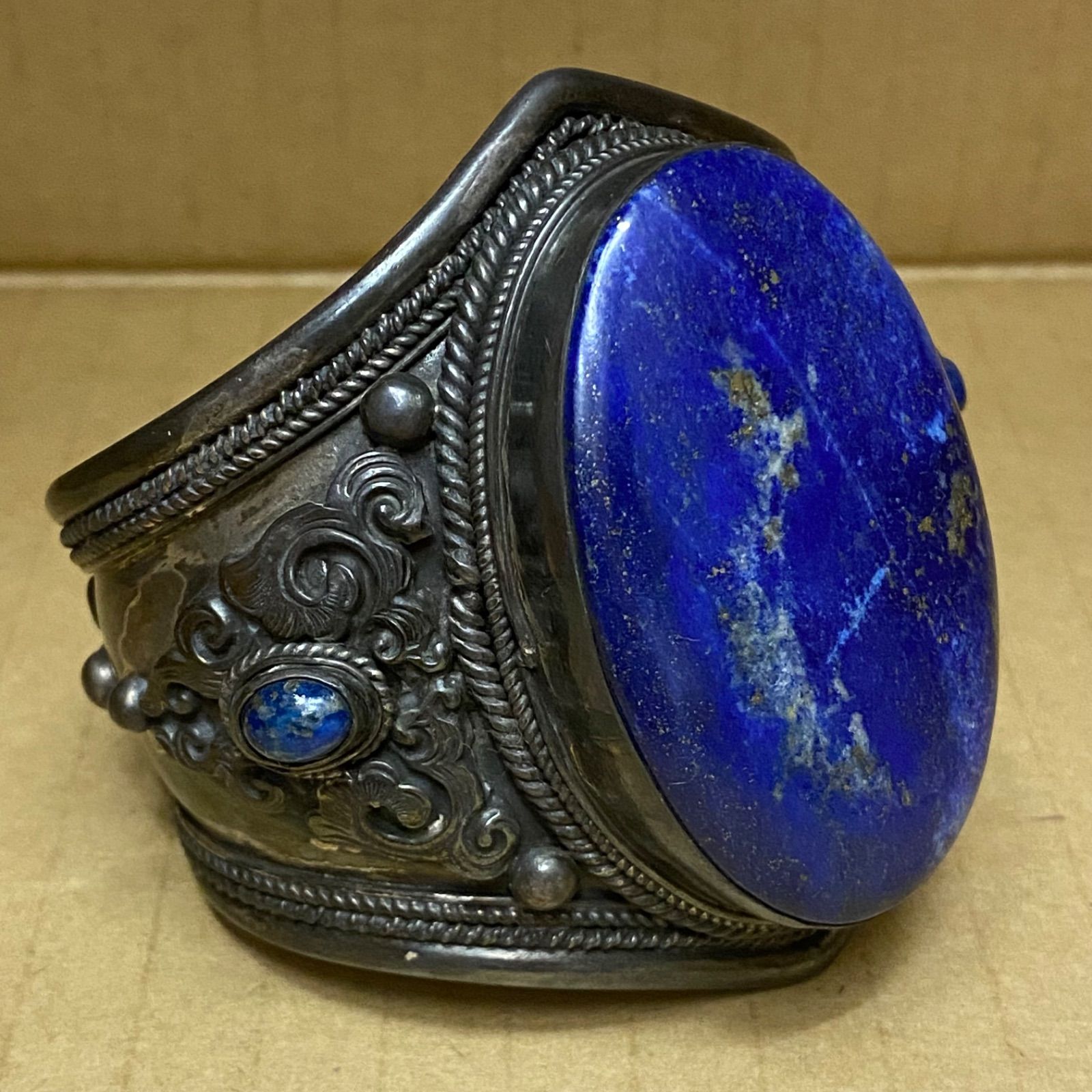 ラピスラズリ ブレスレット バングル ハンドメイド クラスタータイプ Silver925 腕 ネイティブ インディアン メンズ バイカー インディアンジュエリー FORTGASGNV_COM_BR