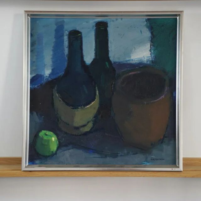 INGVAR WALTERSTROM イングヴァール ウォルターストロム Still Life Oil painting 油絵 北欧 スウェーデン ミッドセンチュリー MDC