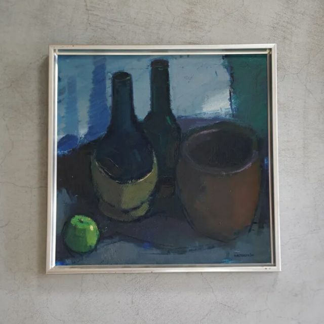 INGVAR WALTERSTROM イングヴァール ウォルターストロム Still Life Oil painting 油絵 北欧 スウェーデン ミッドセンチュリー MDC