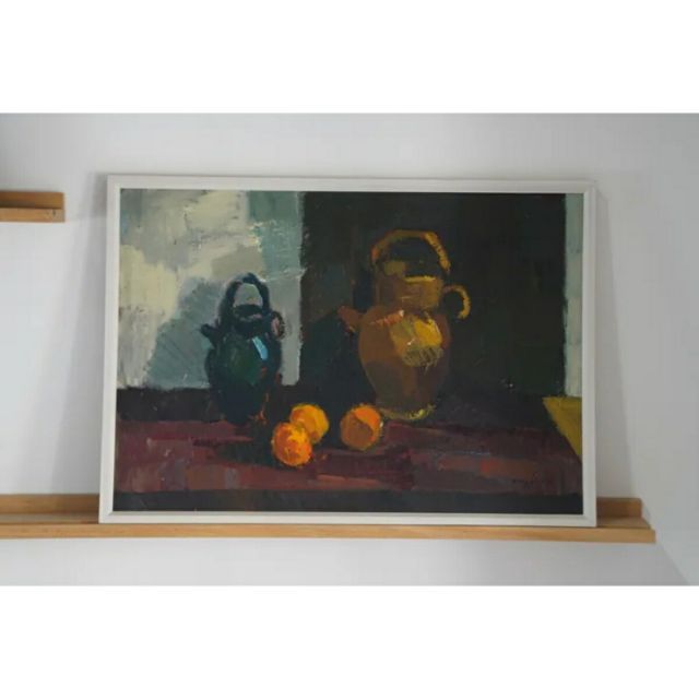 BENGT HILLGRUND ベント ヒルグルンド Still Life Oil painting 油絵 北欧 スウェーデン ミッドセンチュリー MDC