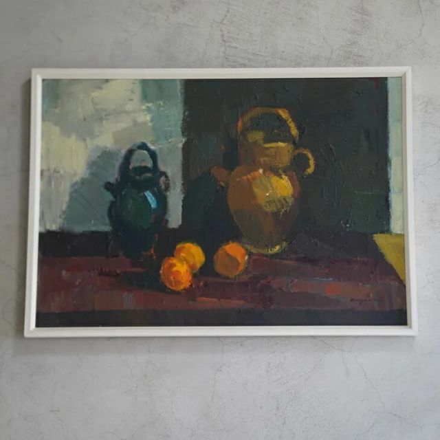 BENGT HILLGRUND ベント ヒルグルンド Still Life Oil painting 油絵 北欧 スウェーデン ミッドセンチュリー MDC
