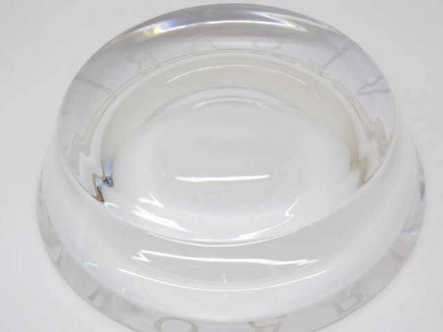3 F ブリガリ ローゼンタール 灰皿 直径約12 cm クリスタルガラス アッシュトレイ プレート 小物入れ BVLGARI Rosenthal 7 J