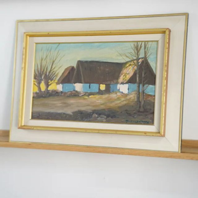 HJALMAR LINDBLOM ヤルマール リンドブロム Odegard Oil painting 油絵 北欧 スウェーデン ミッドセンチュリー MDC