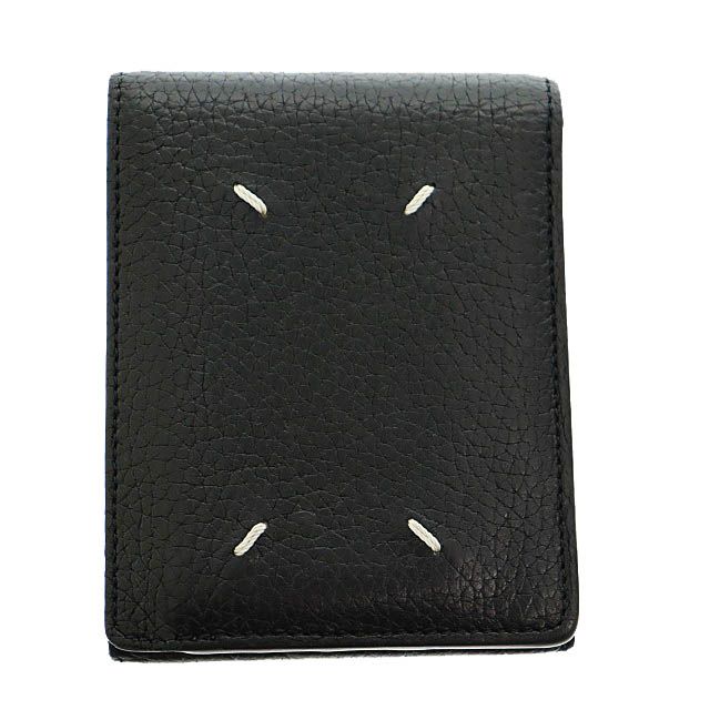 メゾンマルジェラ Maison Margiela Bi-F Card Coin Wallet バイフォールド カード コイン ウォレット 二つ折り 財布 P 4479 T 8013 黒ブラック AA 251103