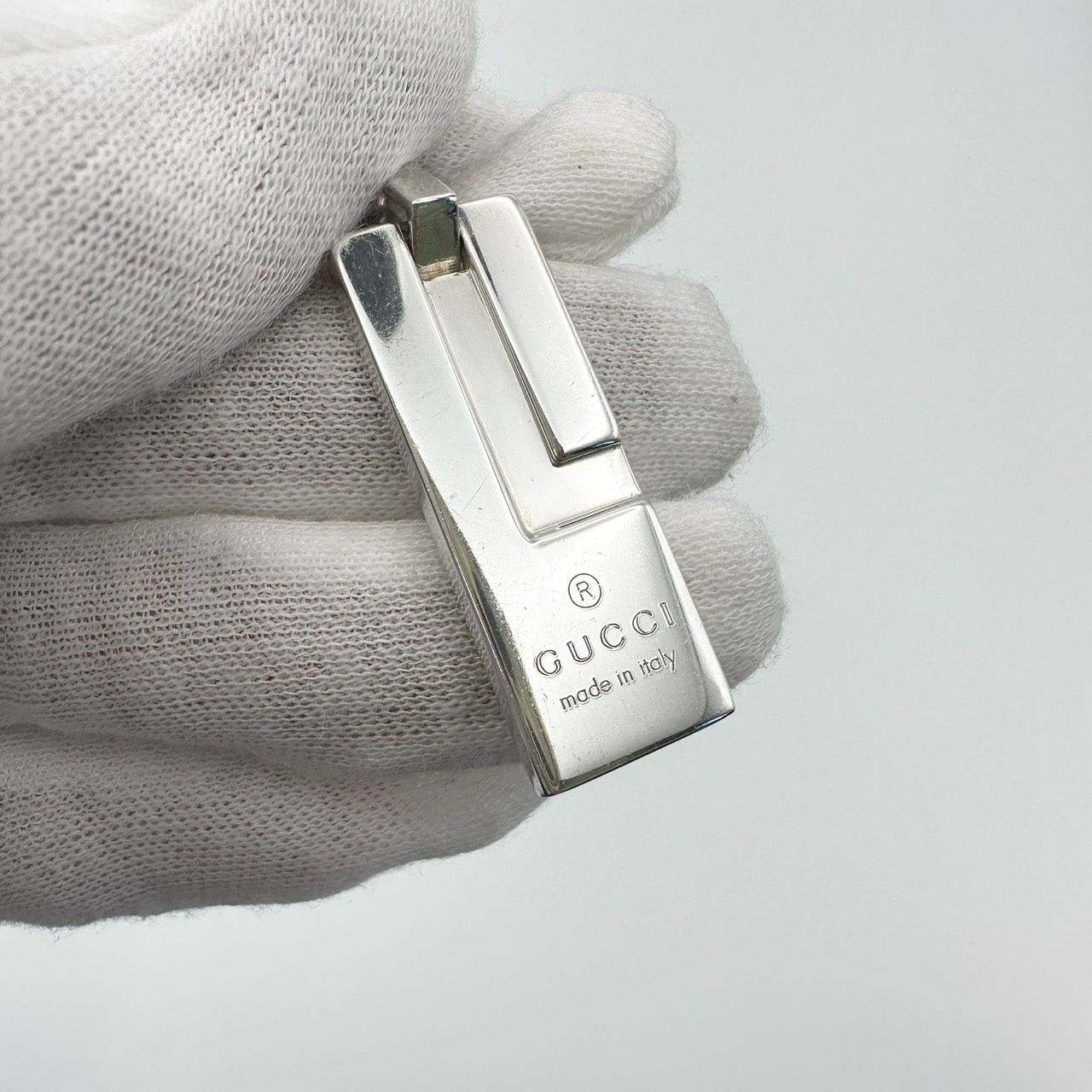 返品OK】GUCCI グッチ SV925 シルバー ロゴ プレート ネックレス