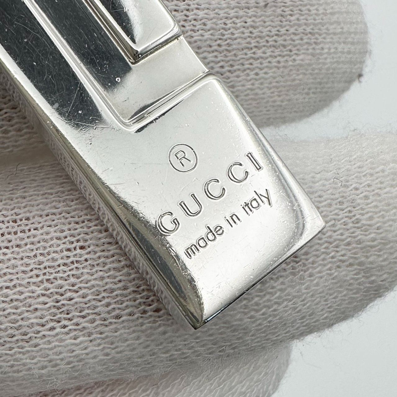 返品OK】GUCCI グッチ SV925 シルバー ロゴ プレート ネックレス