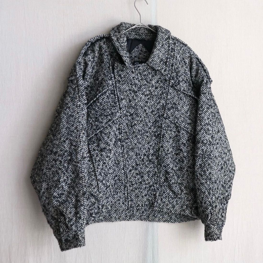 80s USA vintage ツイード ジャケット / L ウール アクリル ポリ 80s USA vintage ツイード ジャケット / L ウール アクリル ポリ