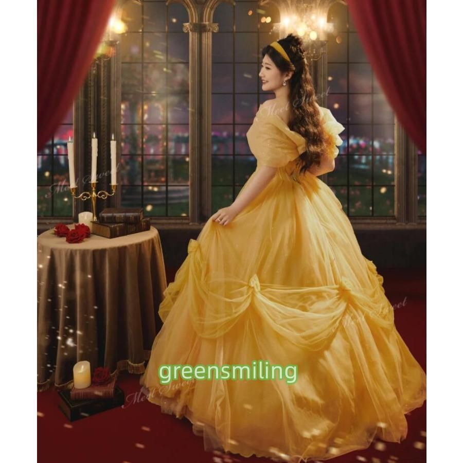 ドレス プリンセス イー オフショルダー ウェディングドレス 結婚式 二次会 ウエディングドレス 誕生日パーティードレス イベント MAAHADDERANG_COM