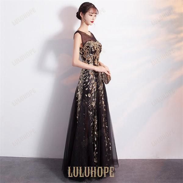 ドレス 大人 ピアノ発表会 ドレス 演奏会 ロング丈 袖なし パーティードレス 編み上げ お呼ばれ ステージドレス 二次会 20代