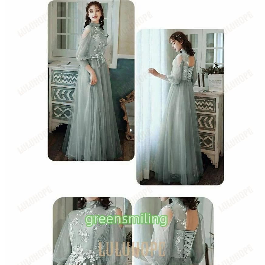 緑 ロングドレス