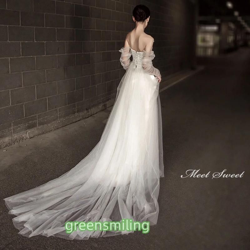 ウェディングドレス ウエディングドレス 二次会 結婚式 前撮り ブライダル ロングドレス 花嫁 スレンダードレス スレンダーラインドレス MAAHADDERANG_COM