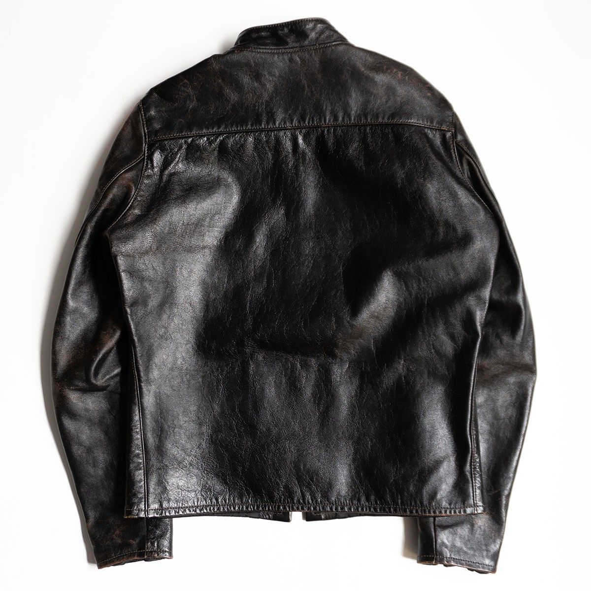 THE REAL McCOY S BUCO CYCLE PSYCHO J-100 RIDERS JACKET 38 ホースハイド レザー ライダースジャケット ブラック マッコイ 25101240