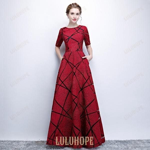 ロングドレス 演奏会 袖付き ロングドレス 母親 結婚式ワンピース ドレス 大人 ピアノ 発表会 ワインレッド 発表会 ドレス