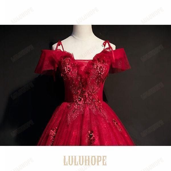 ドレス ウエディング パーティードレス ロングドレス ドレス オフショルダー 袖あり 演奏会 ピアノ 発表会 大人 MAAHADDERANG_COM